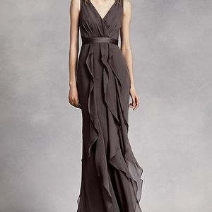 Vera Wang V-Neck Bridesmaid Dress